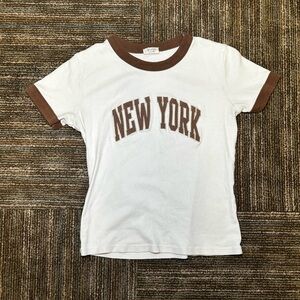 Brandy Melville Embroidered New York Baby Short Sleeve T-Shirt One Size Women’s